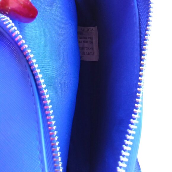 Valentino Orlandi NEW Leather Electric Blue Double Zip Studded Crossbody $159 - Picture 10 of 11